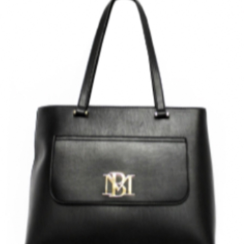 Badgley Mischka Black Tote with Gold Logo